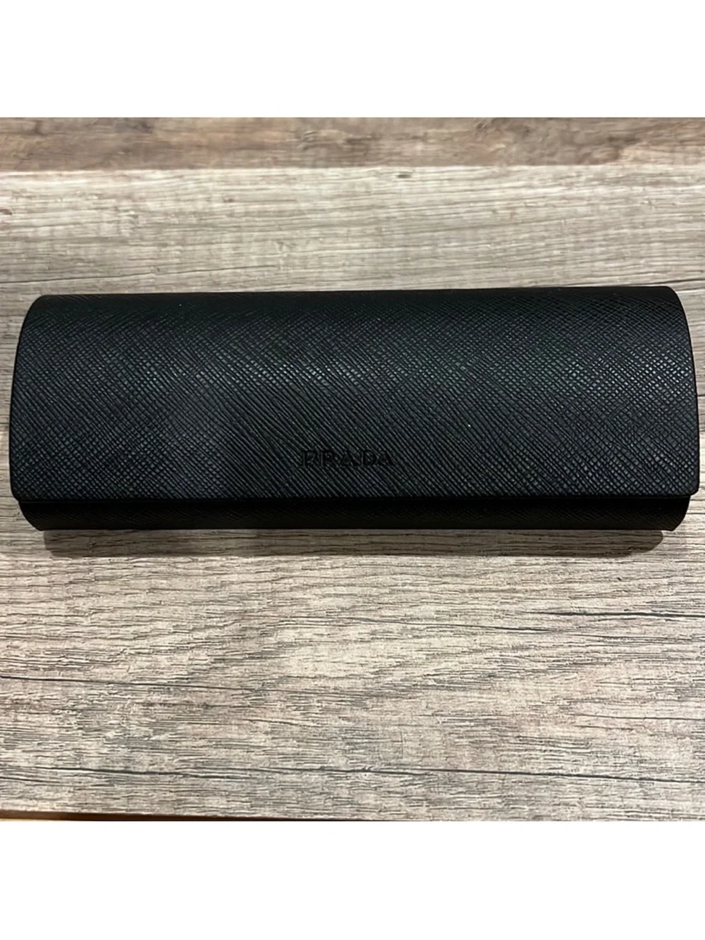 Prada Black Saffiano Leather Hard Glasses Case